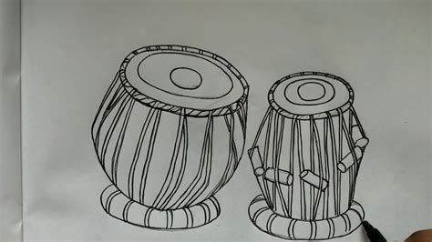 Tabla drawing for beginners / step by step Tabla drawing - YouTube