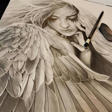 Angel drawing | Art | Pinterest | One shoulder, Wings and Aesthetics