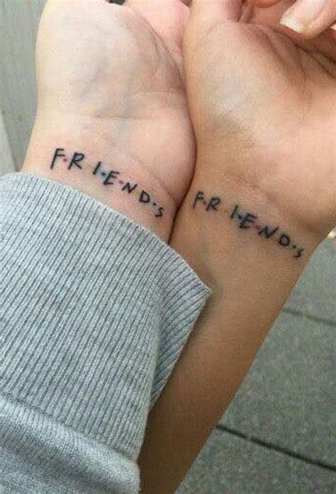 Matching Bestfriend Small Wrist Tattoo Ideas from Friends TV Show - www ...