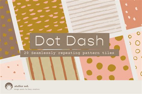 DOT DASH | Seamless Patterns, a Graphic by Atelier Sol.