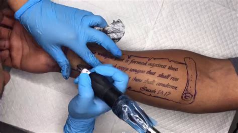 Bible Verse/ Scroll Tattoo Time Lapse | TATTOOS BY HER - YouTube