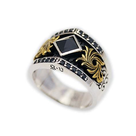 Onyx/925 Sterling Silver Ring/silver Onyx Ring/biker Jewelry/brass ...