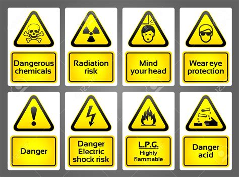 Health Hazard Pictures Of Safety Signs And Symbols And Their Meanings ...