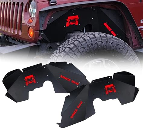 Front Inner Fender Liners(18-22 Jeep Wrangler JL 20-22 Jeep Gladiator ...