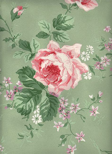 Vintage Pink Roses Wallpaper