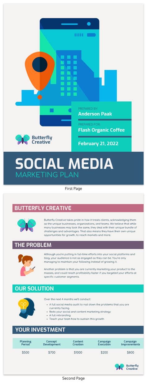 Social Media Marketing Plan Template - Venngage