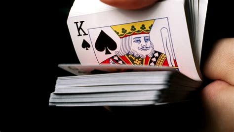 shuffling playing cards super slow motion Stock Footage Video (100% ...