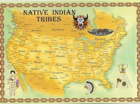 Map Of The American Indian Tribes