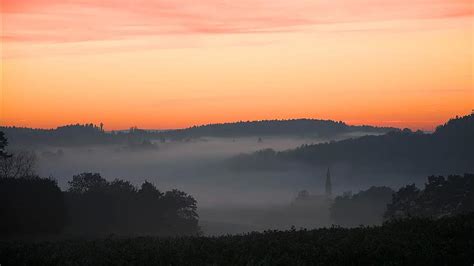 landscape, morning, nature, fog, early in the morning, sunrise, skies ...