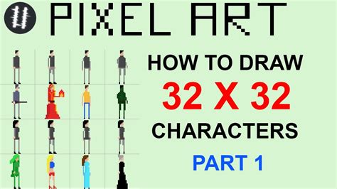 How To Pixel Art Tutorials [13] – Draw 32×32 Character (Part 1 ...