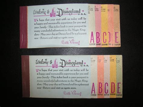 4 Vintage Disneyland Ticket Books "Disneyana" | Collectors Weekly