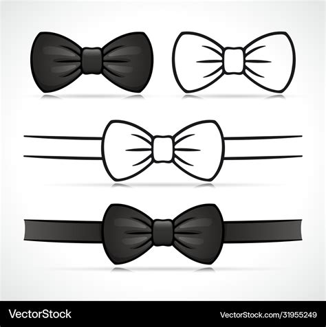 Bow tie design drawing Royalty Free Vector Image