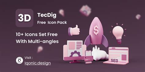 TecDig - Free 3D Icons Pack | Figma