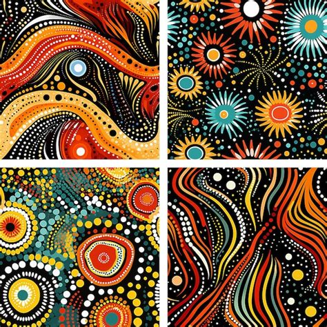 Premium AI Image | Set of traditional australian aboriginal native ...