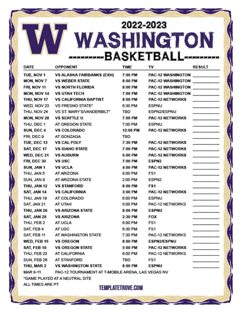 Washington Huskies Schedule 2024 - Cher Kippie