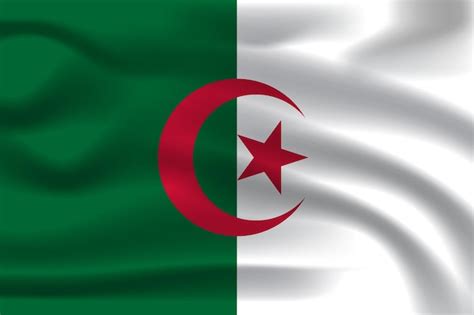 Premium Vector | The Realistic National Flag of Algeria