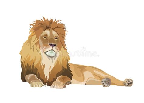 Lion Lying Down Stock Illustrations – 191 Lion Lying Down Stock ...