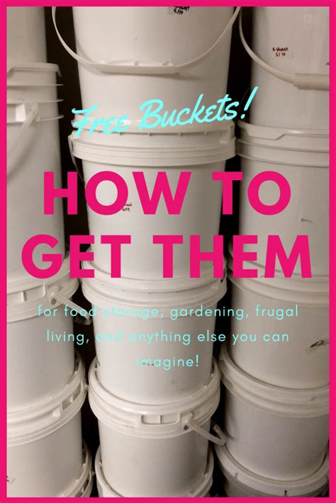 Food Grade Buckets, for FREE (With images) | Food grade buckets ...