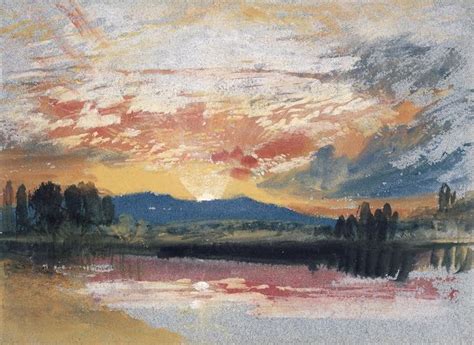 JMW Turner (1775-1851) Sunset over Petworth Park, Sussex, c.1828 ...