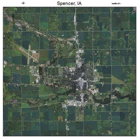 Aerial Photography Map of Spencer, IA Iowa