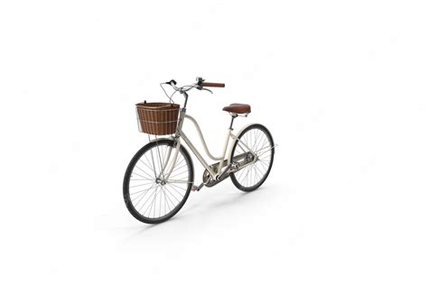 Premium Photo | Womens bike with basket