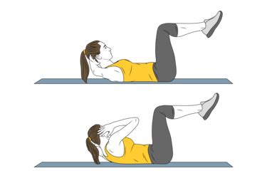 ELBOW TO KNEE CRUNCH - Exercises, workouts and routines