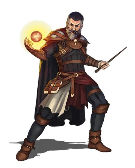 Male Human Wizard with wand no robes - Pathfinder PFRPG DND D&D 3.5 5th ...