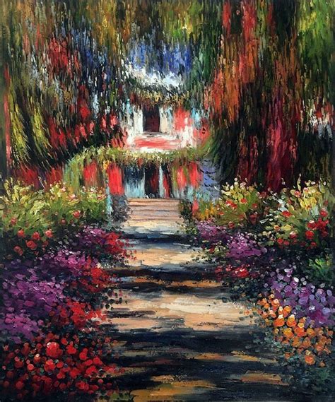 Claude Monet Garden At Giverny Painting | Fasci Garden