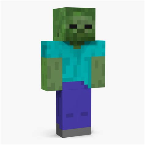 Minecraft Zombie 3D Model $29 - .c4d .ma .max .obj .fbx .3ds - Free3D