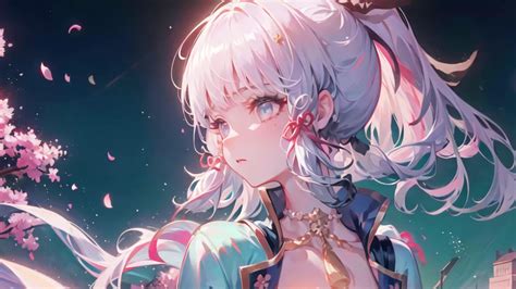 Anime Girl With White Hair Live Wallpaper