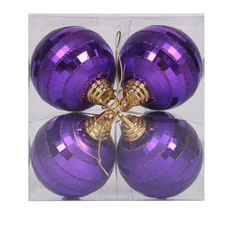 4 | Purple christmas ornaments, Christmas ornament sets, Ornament set