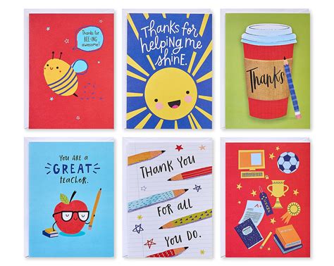 Buy American Greetings Teacher Thank You Cards with Envelopes, Teacher ...