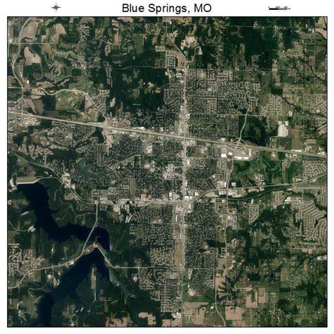 Aerial Photography Map of Blue Springs, MO Missouri