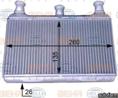 Radiator calorifer caldura BMW (BRILLIANCE) 5 SERIES (E60) HELLA 8FH ...