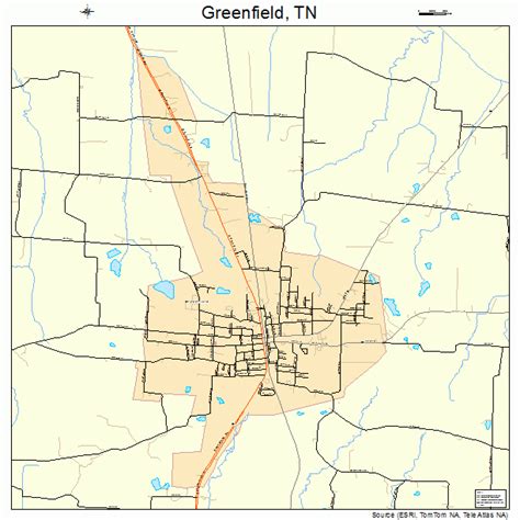 Greenfield Tennessee Street Map 4731000