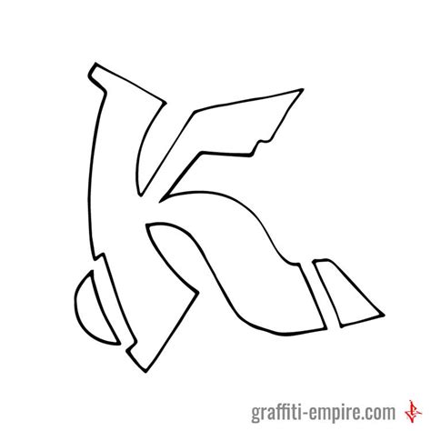 Letter K Graffiti Style