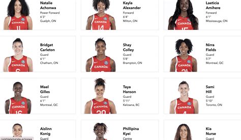 Canada Basketball announces roster for Women’s FIBA World Cup - Raptors ...