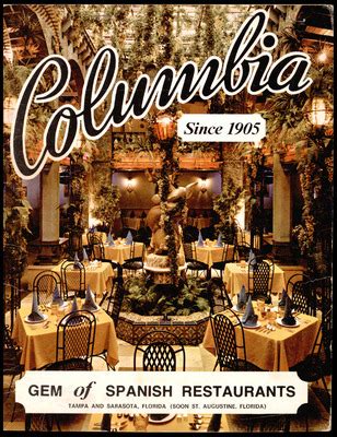 Columbia Restaurant Menu Collection | Columbia Restaurant & Gonzmart ...