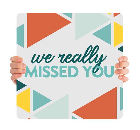 We Really Missed You - Handheld Sign - HHK022 - ChurchBanners.com