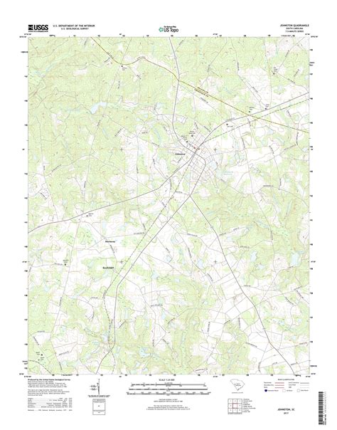 MyTopo Johnston, South Carolina USGS Quad Topo Map