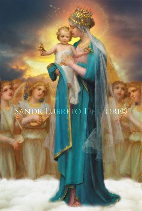 Mary Queen of Heaven Catholic Art Print Religious Art wall