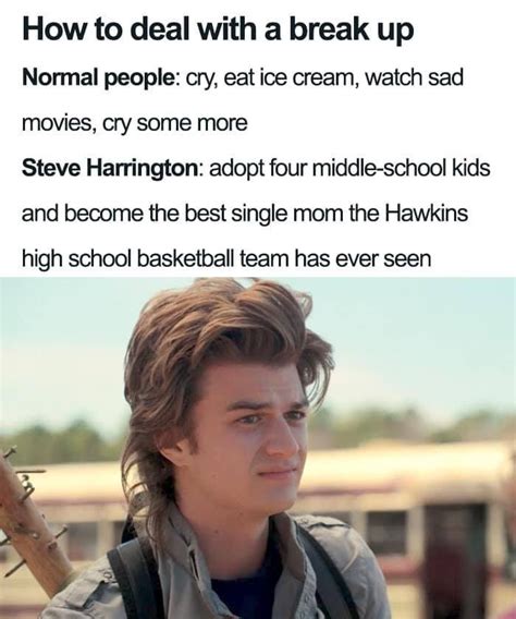 Steve Harrington for mom of the year?! | Stranger things funny ...