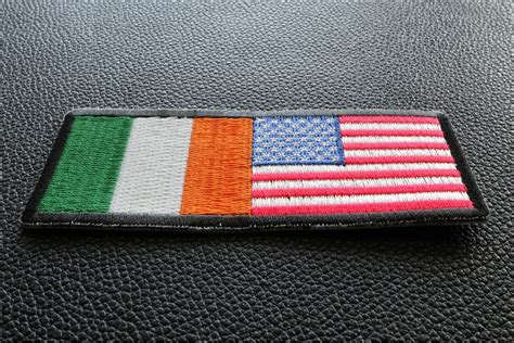 Irish American Flag Iron On Patch | Embroidered Patches by Ivamis Patches