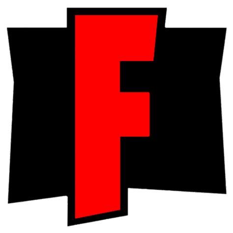 Logotipo Fortnite F vermelho e preto PNG transparente - StickPNG