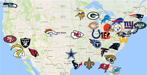 2021 NFL Map | Nfl, Nfl logo, Atlanta falcons