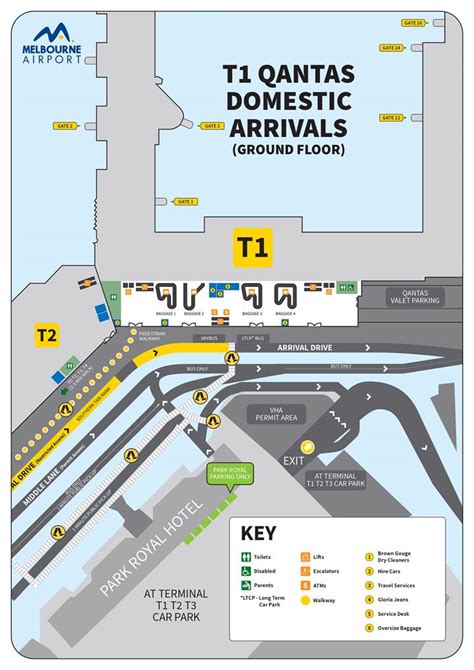 Melbourne Airport (MEL) Terminal Maps, Shops, Restaurants, Food Court 2024