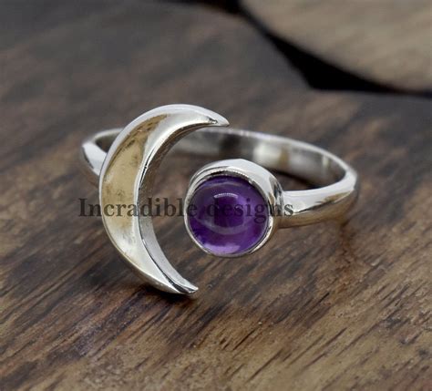 Solid 925 Sterling Silver Ring Purple Stone Ring Purple - Etsy India ...