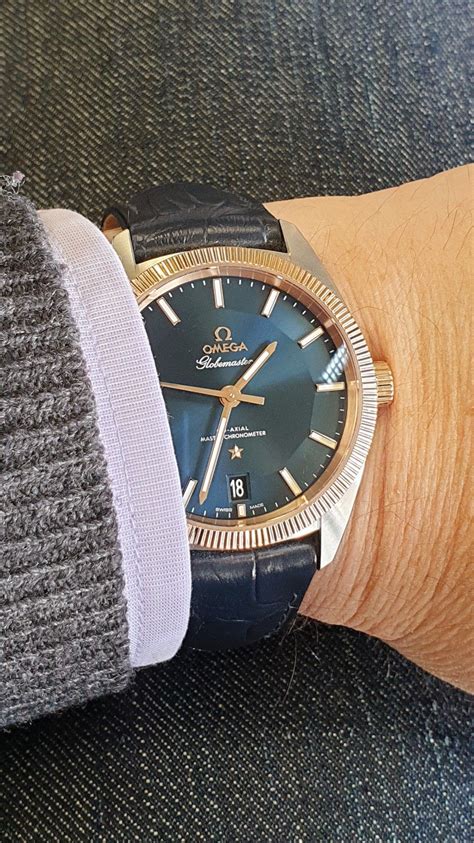 OMEGA Constellation Globemaster Blue dial - Two tone (Steel/Sedna Gold ...