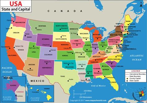 United States Map with Capitals, US States and Capitals Map | States ...