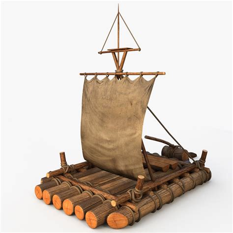 wooden raft 3d model | Artesanato em madeira, Madeira de praia, Barco ...